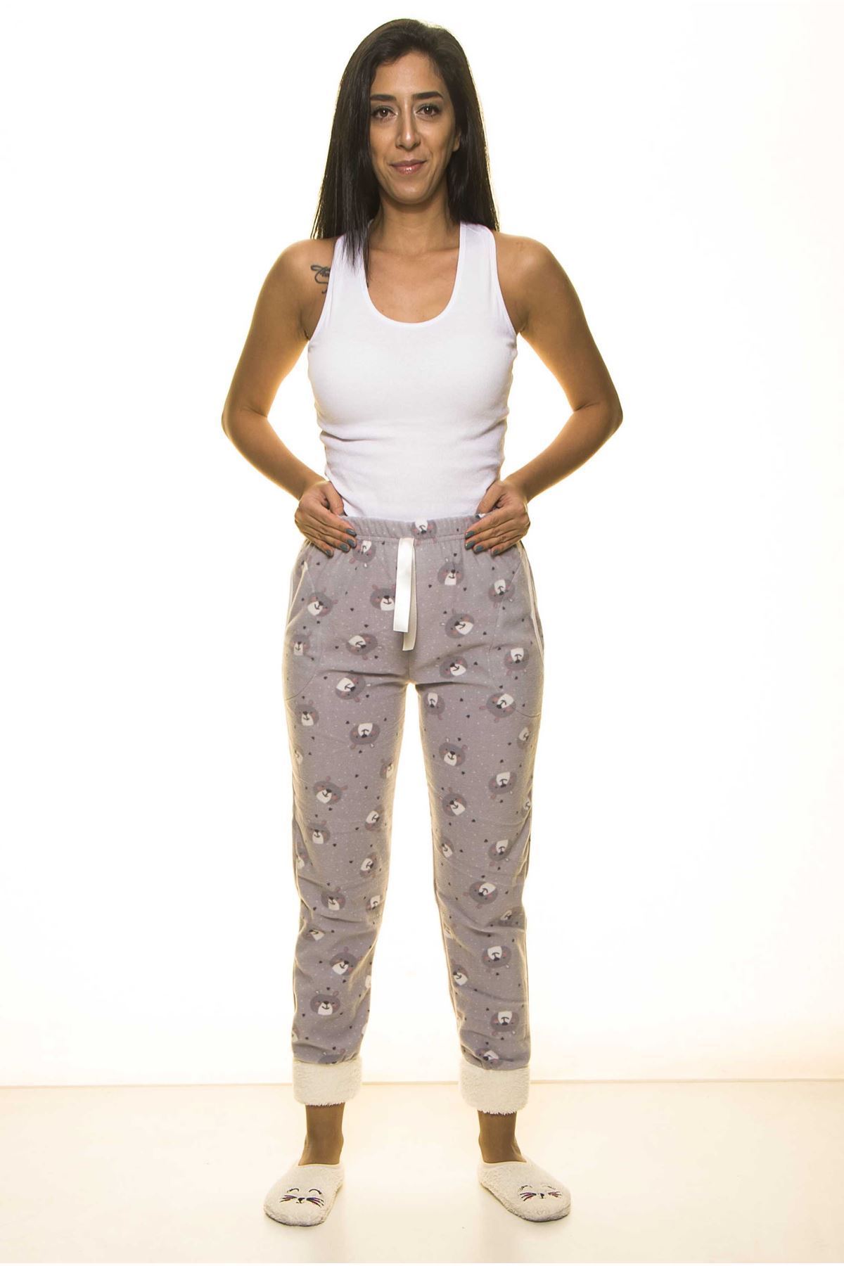 Kadın Kışlık Polar Pijama Altı 19D-6031